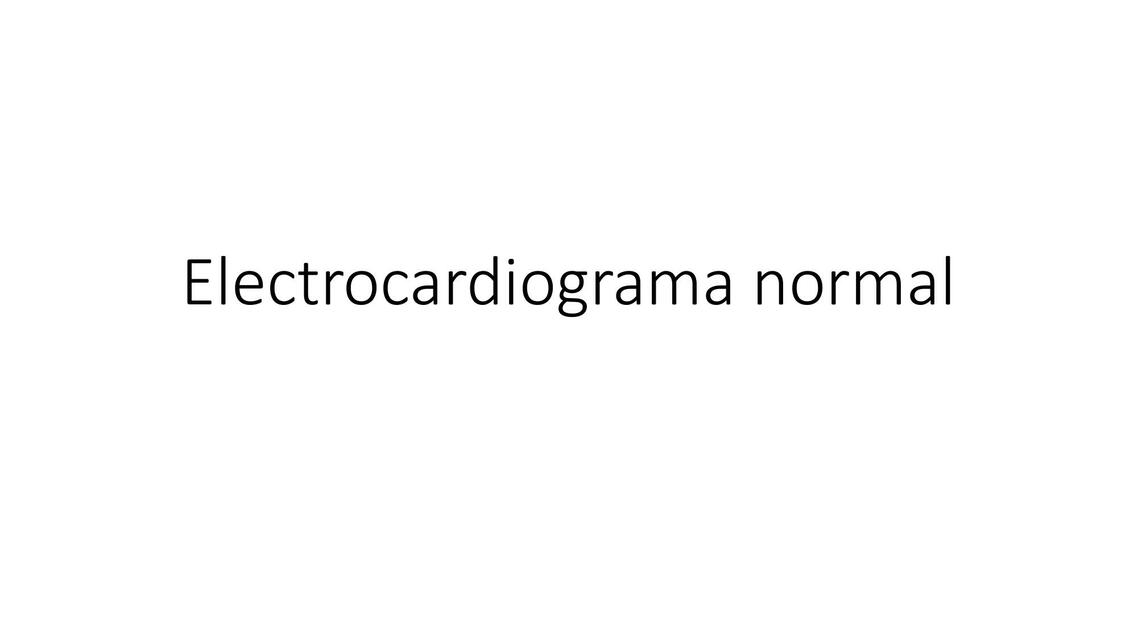 3 Electrocardiograma normal