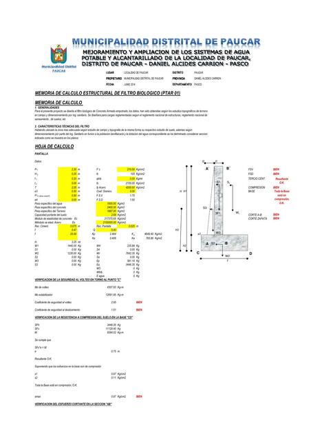 Filtro Biologico Ptar 01