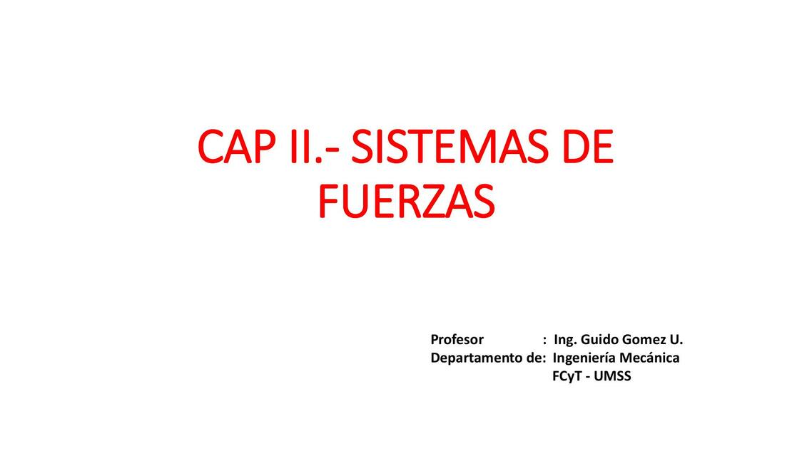 Cap Ii Sistemas De Fuerzas Brandon Udocz