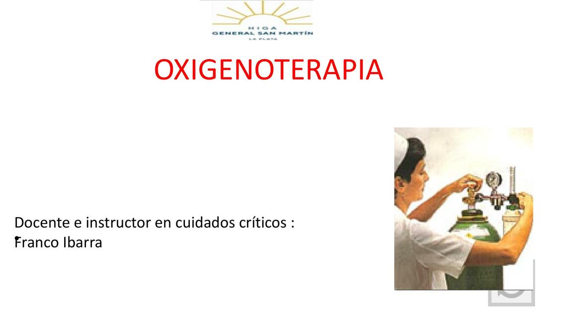 OXIGENOTERAPIA Y TOXICIDAD DEL OXIGENO 1 | paola zeballos | uDocz