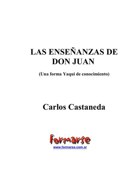 Las enseñanzas de Don Juan