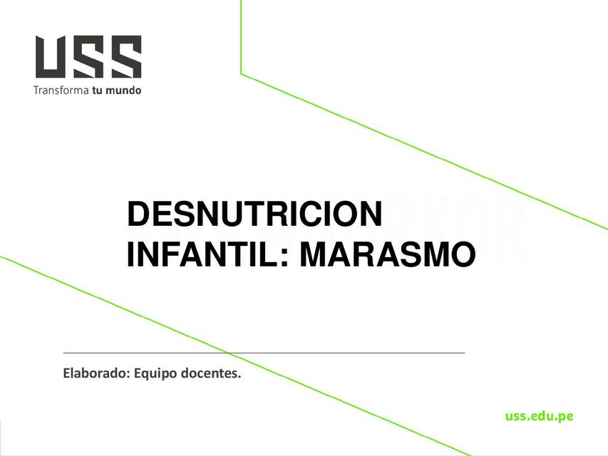 Desnutrición infantil: marasmo 