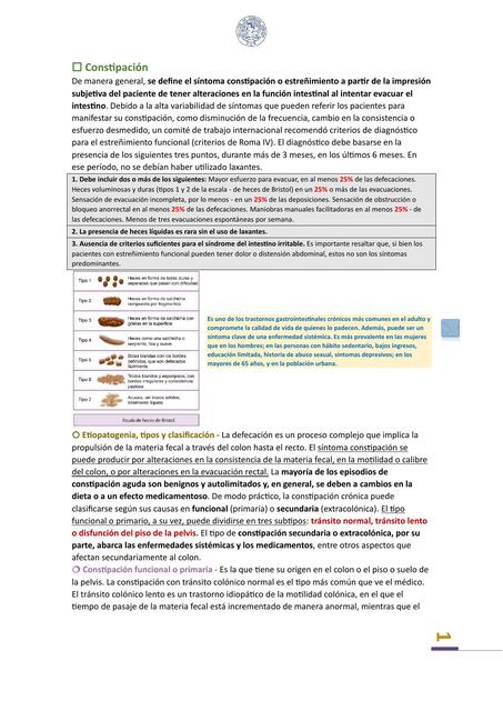 Semiología -Constipación