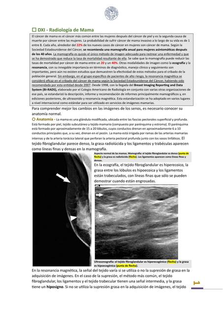 DXI - Radiología de Mama