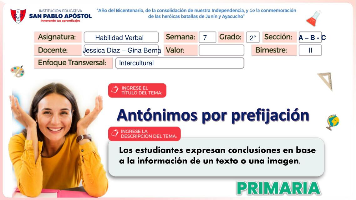 PPT Hab Verbal INFERENCIA SEMANA 7 2do