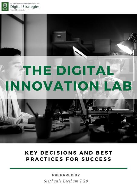 The Digital Innovation Lab Key Decisions and Best | Universidad ...