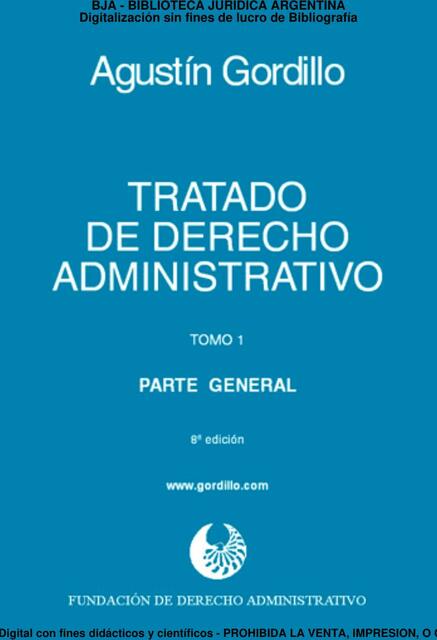 Tratado de Derecho Administrativo Tomo I Agustín G