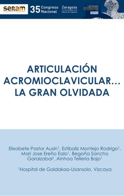 Articulación Acromioclavicular