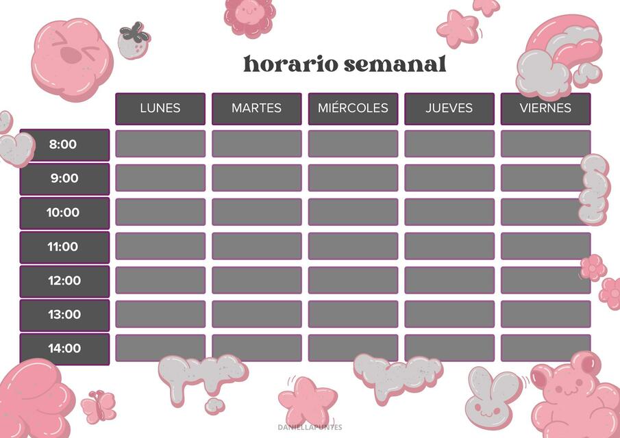 Plantillas De Agendas Semanales Gratis Para Editar