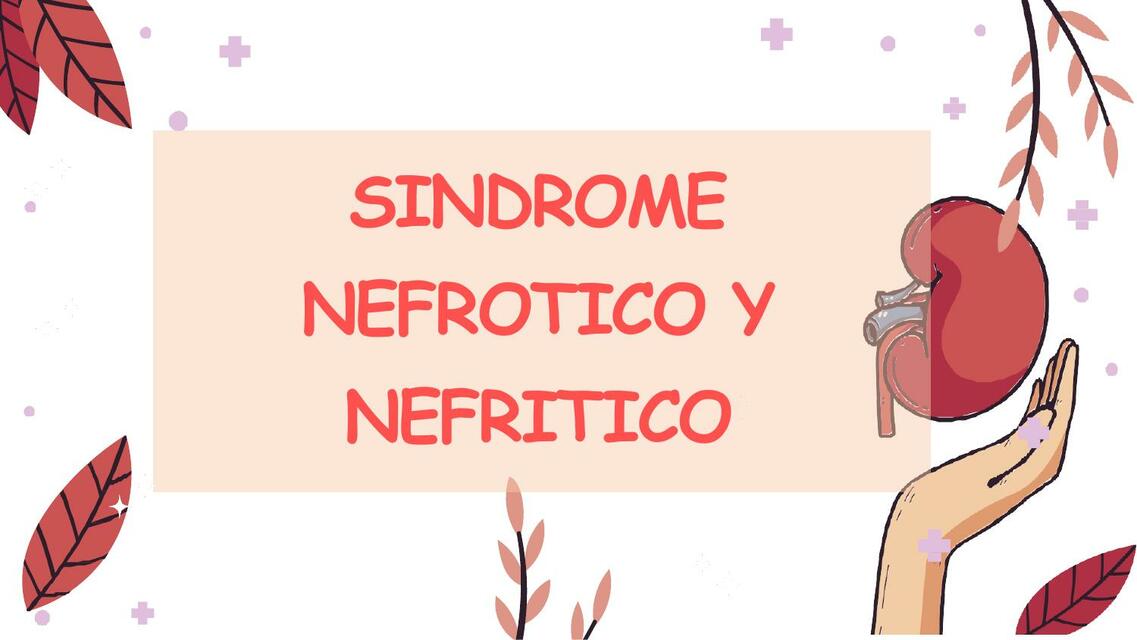 SINDROME NEFROTICO Y NEFRITICO