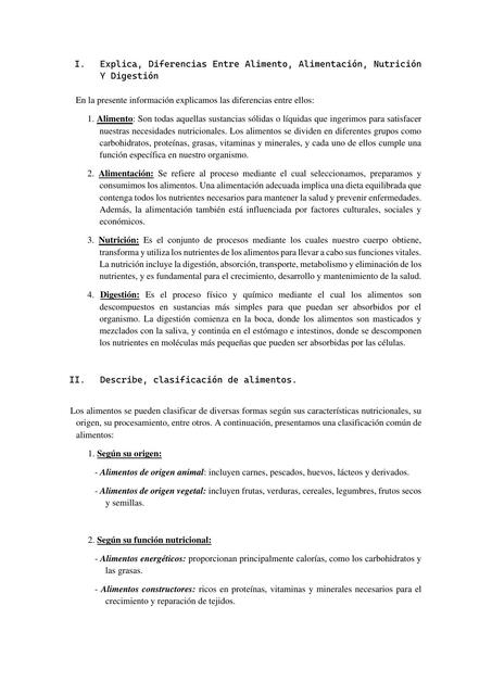 Alimento Alimentacion nutricion y digestion