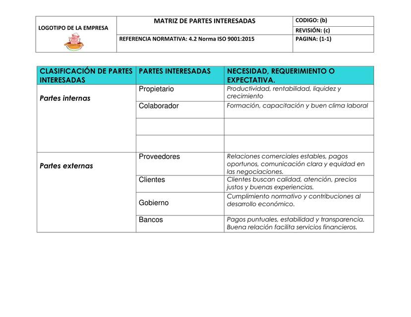 4 2 MATRIZ STAKEHOLDER