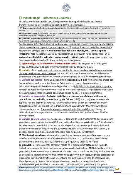 Microbiología - Infecciones Genitales