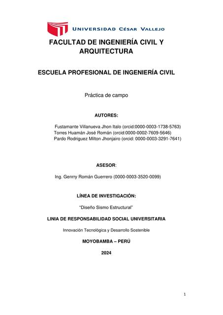 INFORME HIDROLOGÍA CAMPO