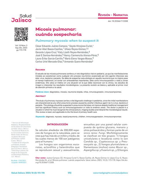 Micosis pulmonar