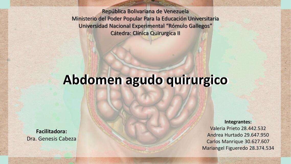 Abdomen agudo quirurgico