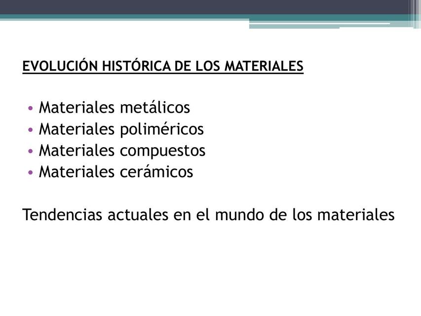 001 CLASIFICACIÓN DE LOS MATERIALES I