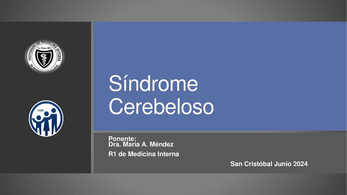 Síndrome Cerebeloso ACV FOSA POSTERIOR