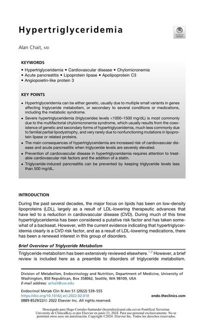 Hypertriglyceridemia