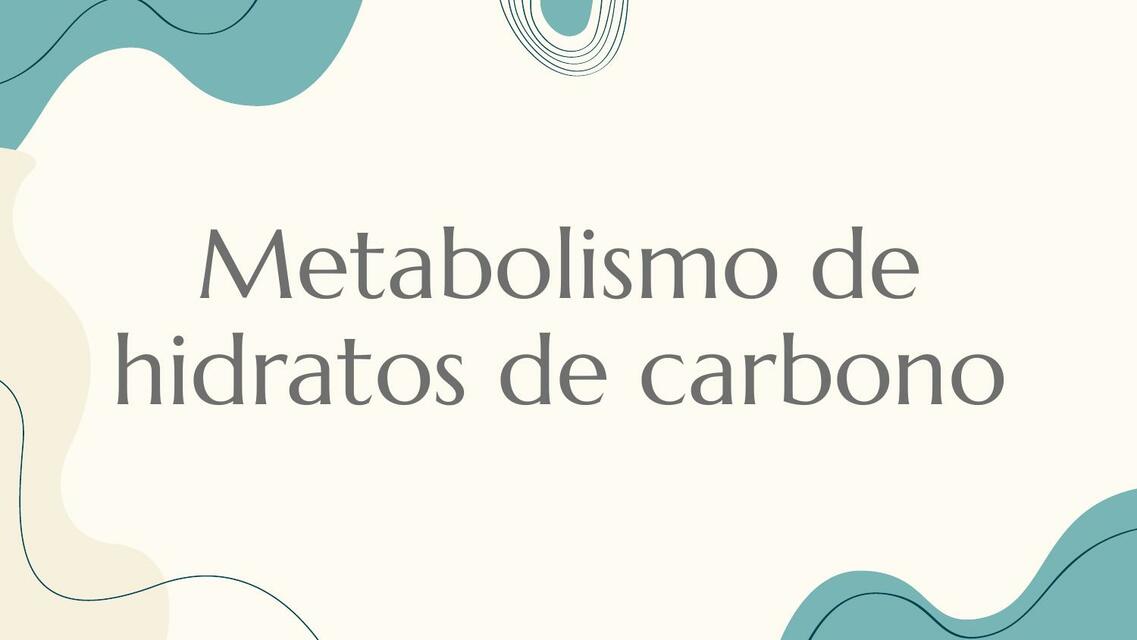 Metabolismo de hidratos de carbono