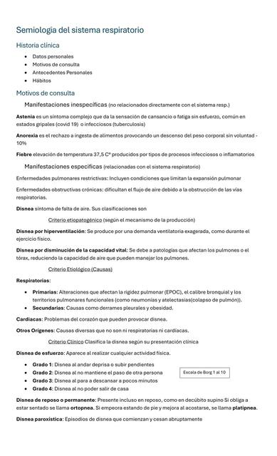 Semiologia del sistema respiratorio