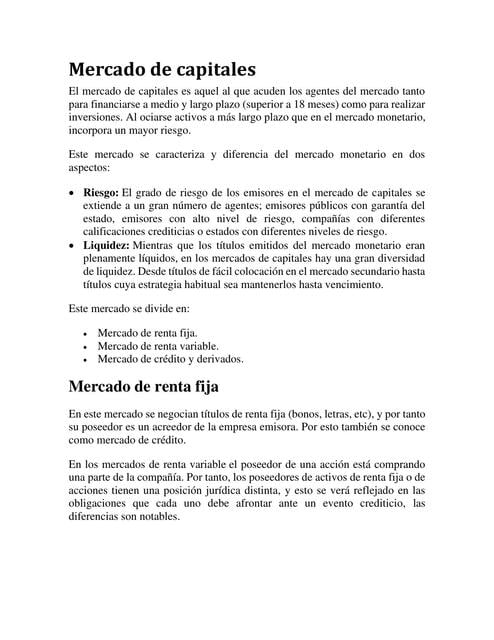 Mercado de Capitales | Universidad Tecnológica del Peru | uDocz