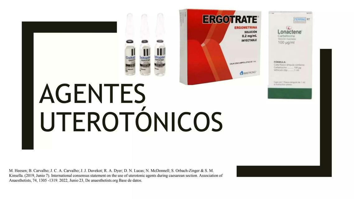 Agentes uterotonicos