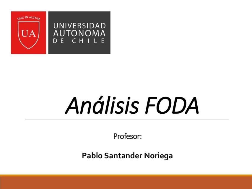 ANÁLISIS FODA DIAGNÓSTICO ORGANIZACIONAL