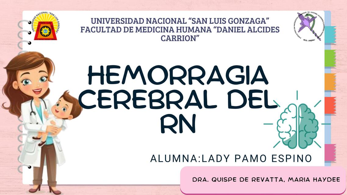 HEMORRAGIA CEREBRAL EN RN RETINOPATIA EN PREMATURO