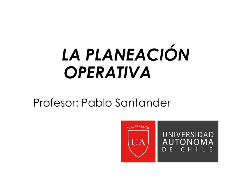 planificación opertiva