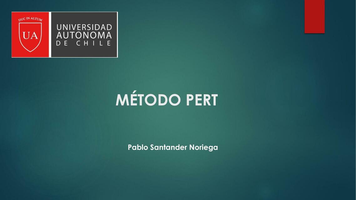 MÉTODO PERT