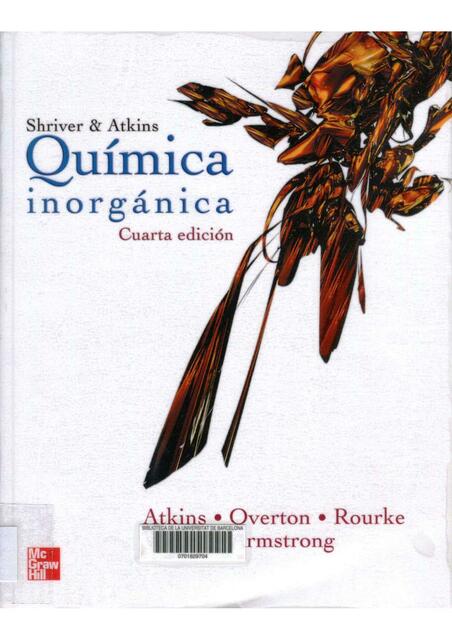 Química Inorgánica - Shriver & Atkins - 4ta edición | Jazmine Nikkinen