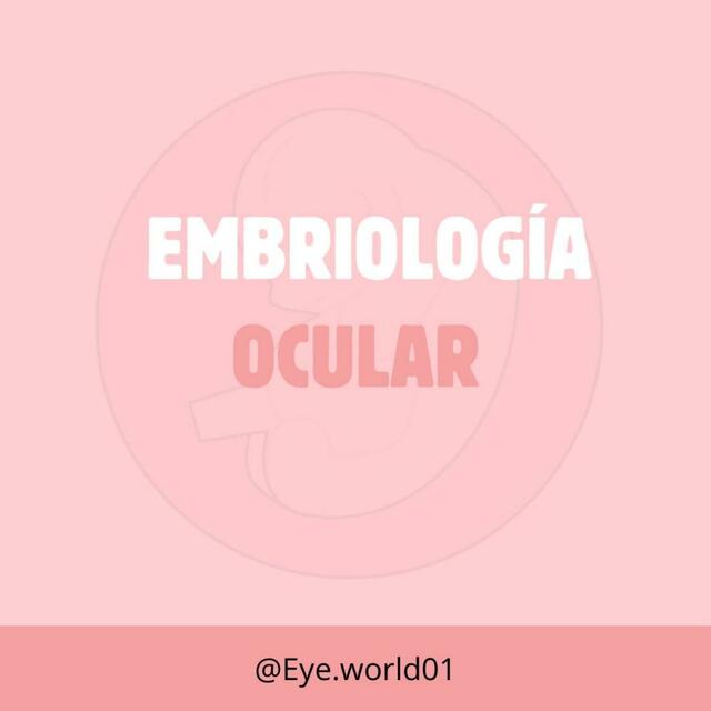 Embriología ocular