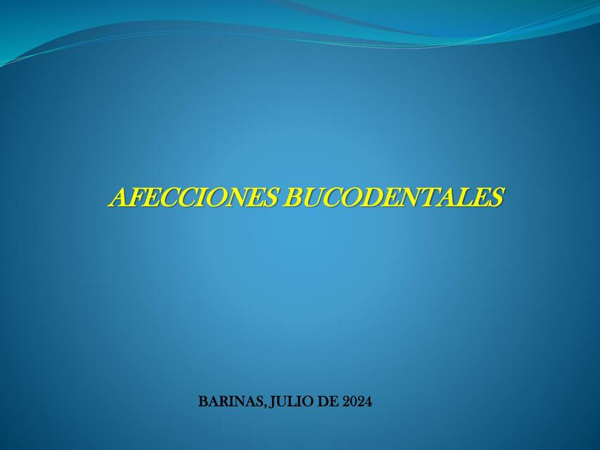 afecciones bucodentales