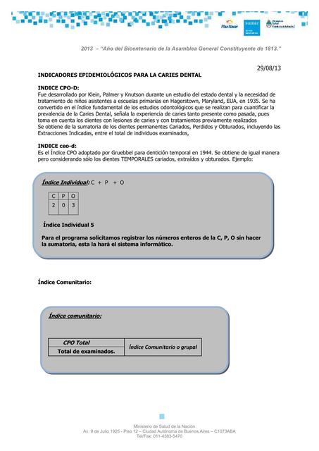 indicadores epidemiologicos de la caries detal