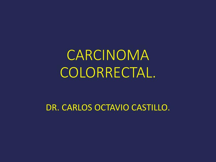 Carcinoma colorrectal 