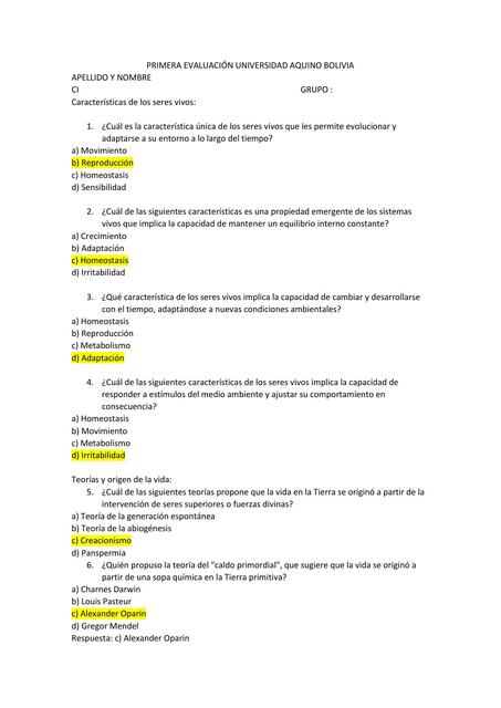 Primera evaluación 