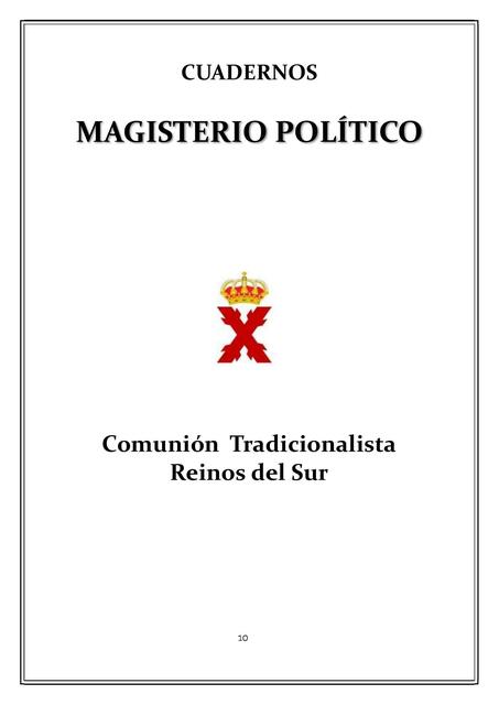 Cuaderno 10 Magisterio Politico 1