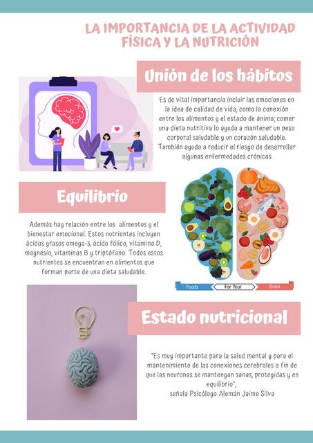 La importancia de la actividad fisica y la nutrici