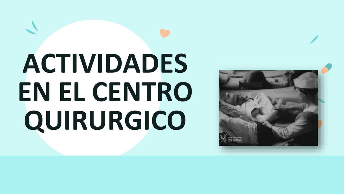 actividades de centro quirurgico