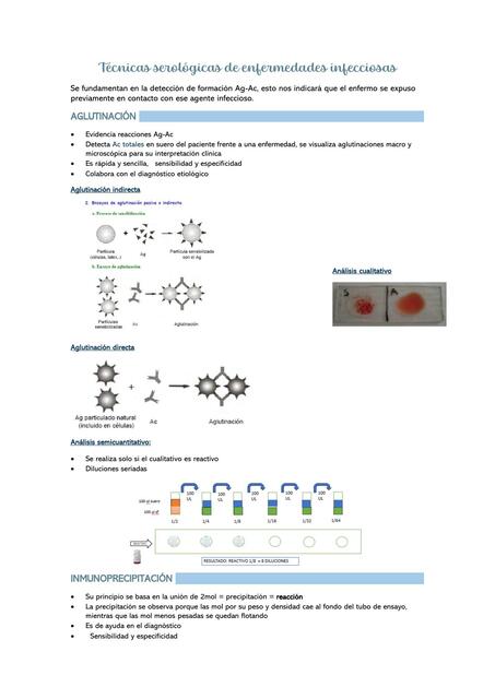 Técnicas serológicas de enfermedades infecciosas