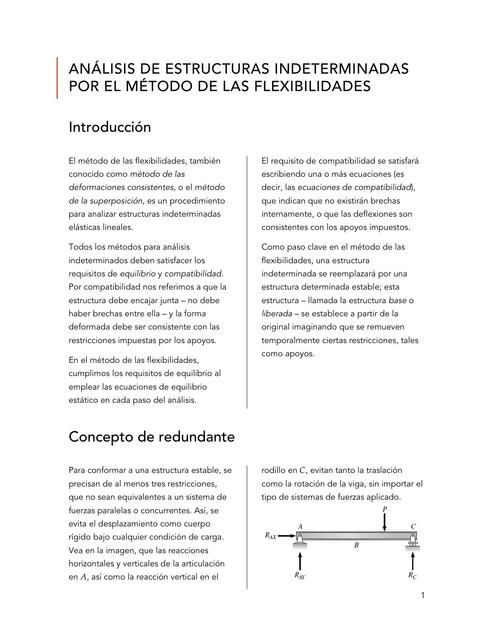 Análisis de Estructuras Indeterminadas por el Méto