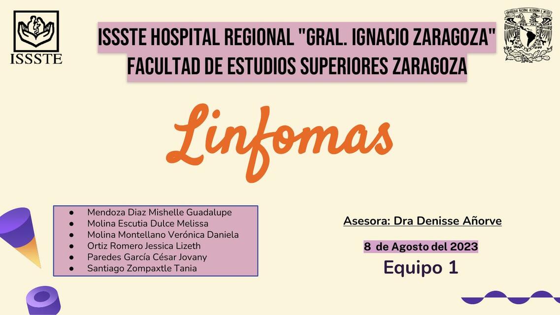 LINFOMAS EQUIPO 1 GRUPO