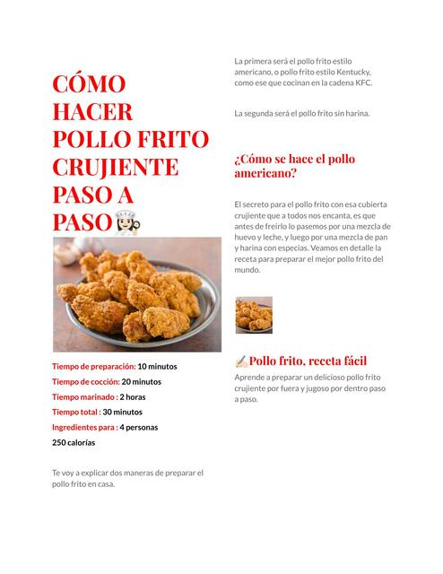 CÓMO HACER POLLO FRITO CRUJIENTE PASO A PASO