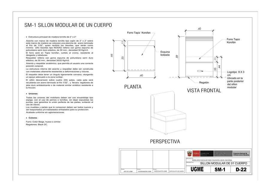 D 22 SILLON MODULAR