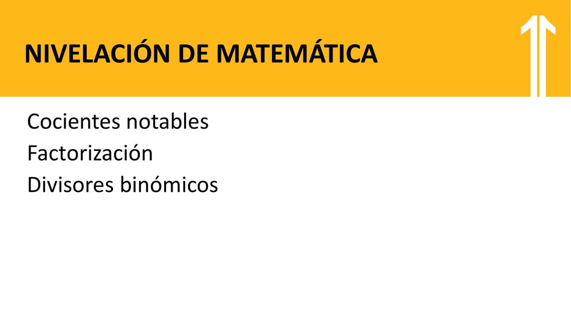 Cocientes Notables