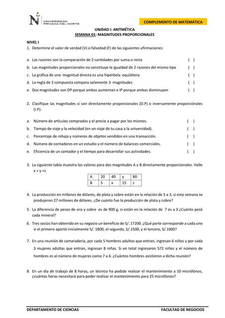 Magnitudes proporcionales 