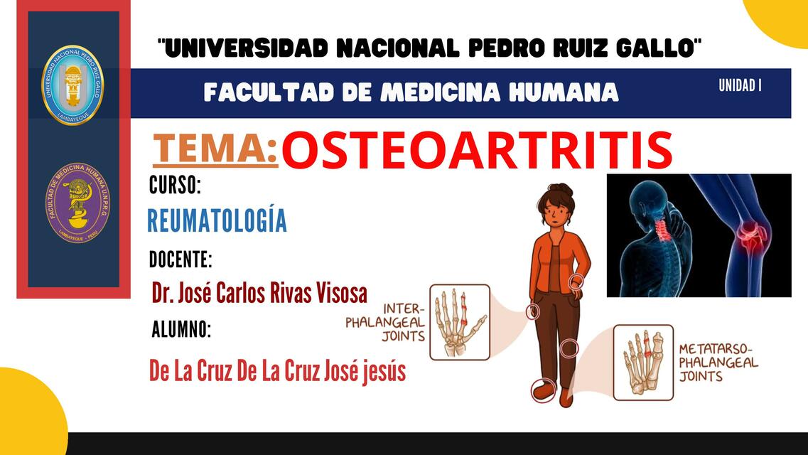 De La Cruz De La Cruz José jesús OSTEOARTRITIS Reu