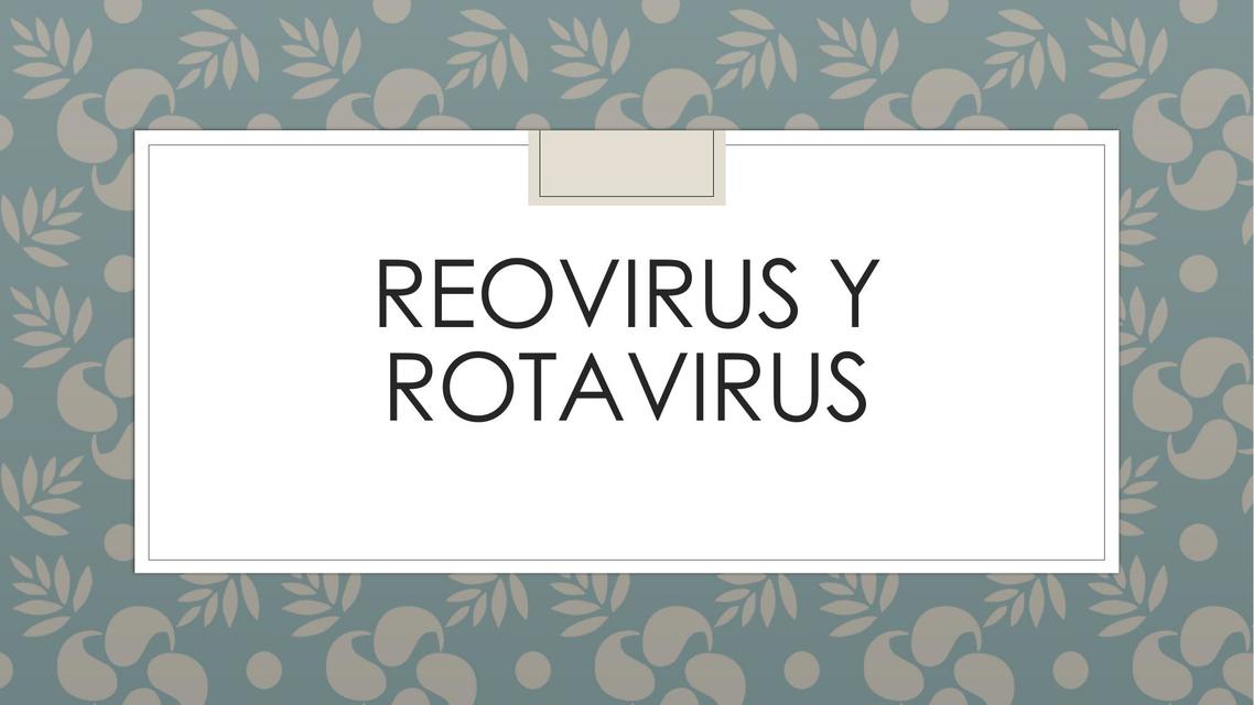 Rotavirus y Reovirus