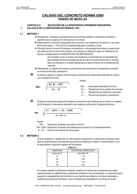 diseño de mezcla de concreto